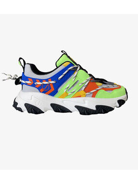 Javi Mens Intune Lime/Blue Sneakers Size 8